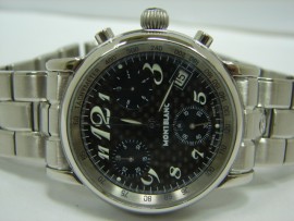 流當品拍賣 原裝 萬寶龍 計時 石英 碳纖面 STAR系列 男錶