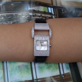 台中流當品拍賣 流當手錶 原裝 PIAGET 伯爵 MISS Protocole 18K金 原鑲女鑽錶 9成9新